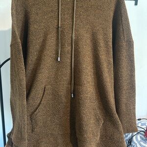 Cyrus Brown Knit Hoodie Sweater